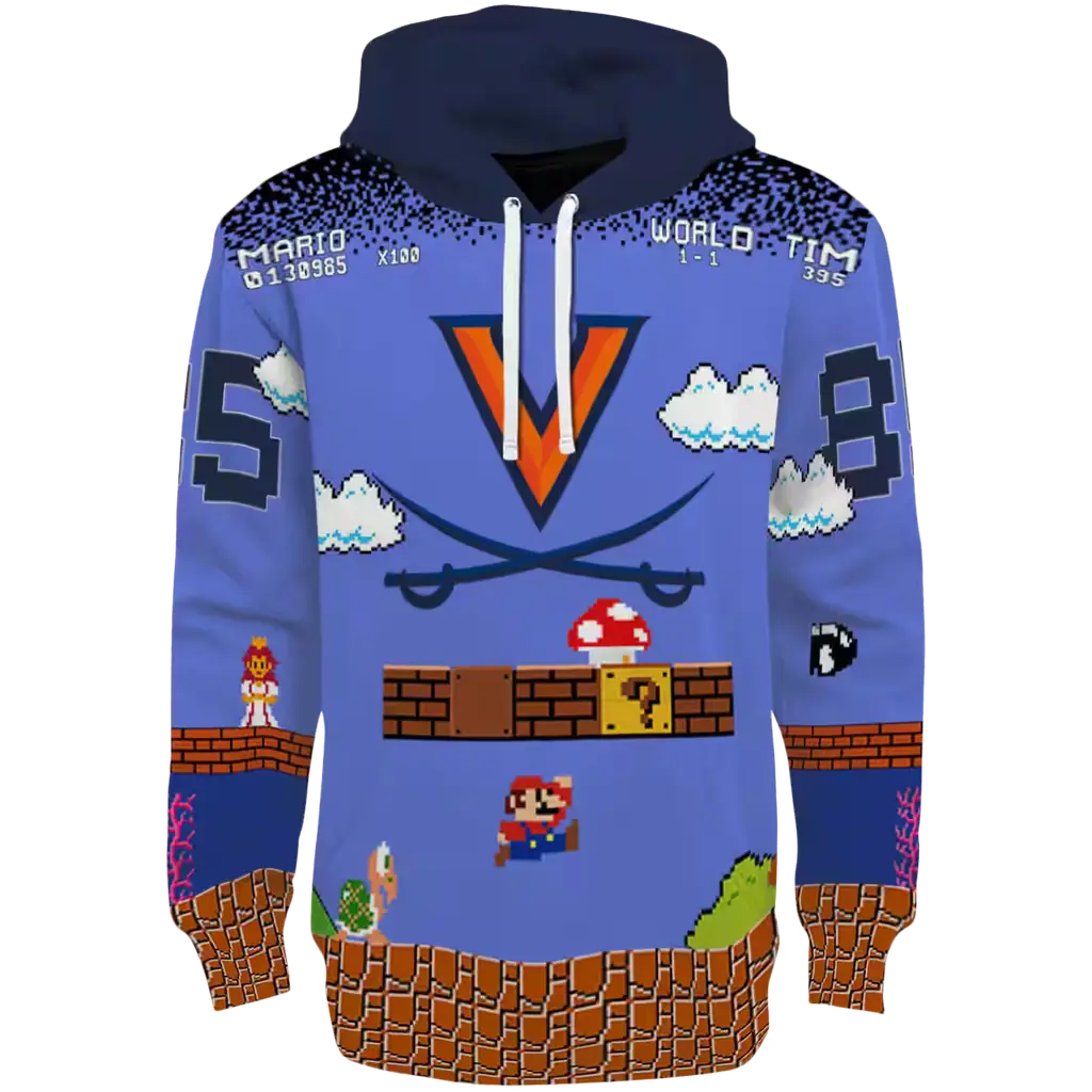 personalized virginia cavaliers mario blue black hoodie best selling personalized virginia cavaliers mario blue black hoodie best selling