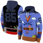 personalized virginia cavaliers mario blue black hoodie best selling