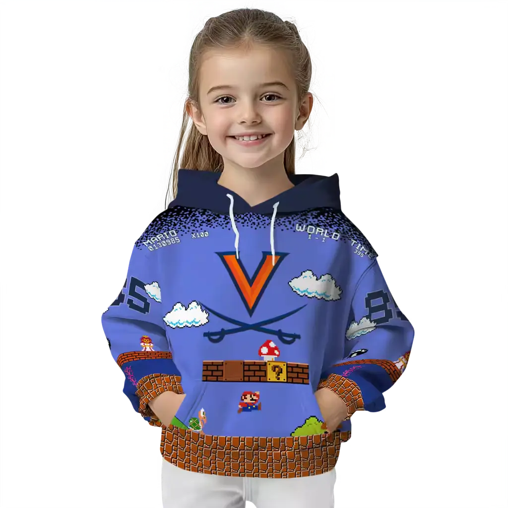 personalized virginia cavaliers mario blue black hoodie top rated personalized virginia cavaliers mario blue black hoodie top rated