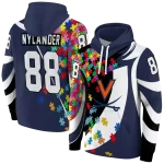 personalized virginia cavaliers puzzle pieces blue hoodie best selling