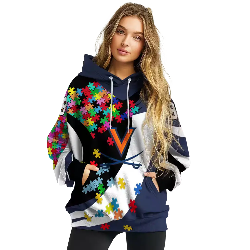 personalized virginia cavaliers puzzle pieces blue hoodie high quality personalized virginia cavaliers puzzle pieces blue hoodie high quality