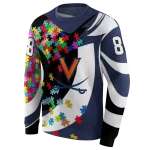 personalized virginia cavaliers puzzle pieces blue hoodie best selling