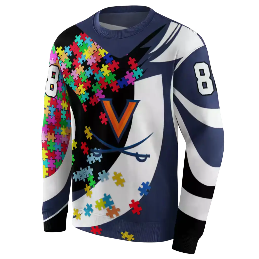 personalized virginia cavaliers puzzle pieces blue hoodie new arrival personalized virginia cavaliers puzzle pieces blue hoodie new arrival