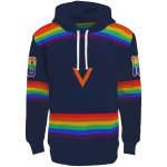 personalized virginia cavaliers rainbow stripes blue hoodie best selling