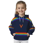 personalized virginia cavaliers rainbow stripes blue hoodie best selling