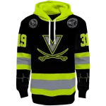 personalized virginia cavaliers safety motif black neon green hoodie best selling