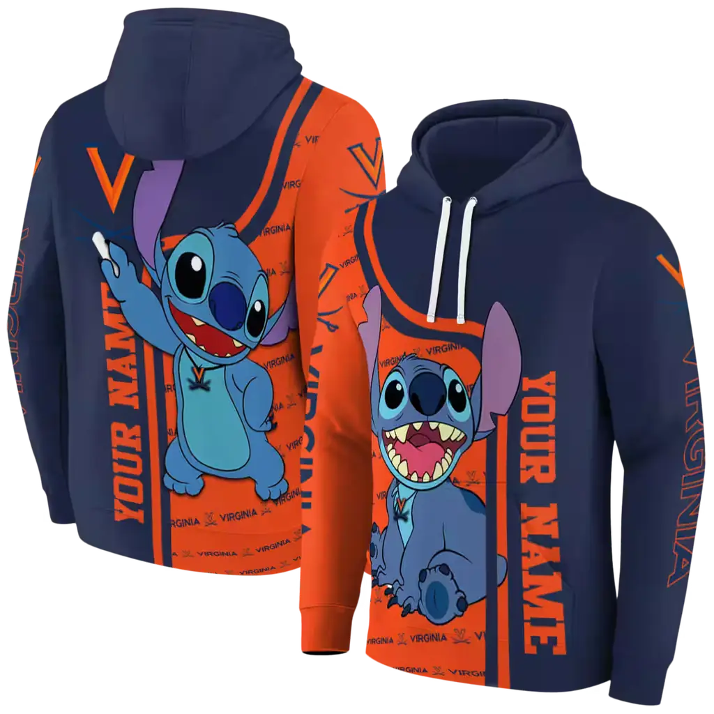 personalized virginia cavaliers stitch blue hoodie fashion forward personalized virginia cavaliers stitch blue hoodie fashion forward