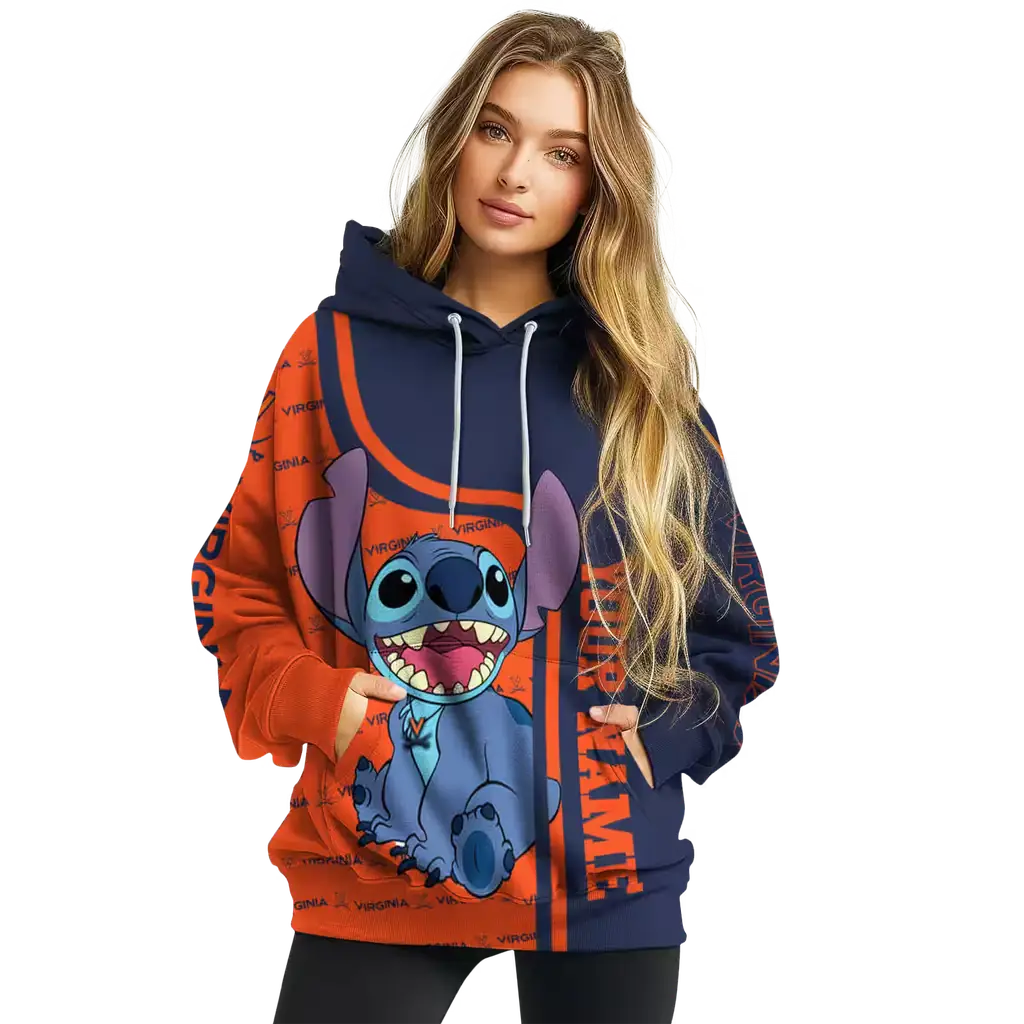 personalized virginia cavaliers stitch blue hoodie high quality personalized virginia cavaliers stitch blue hoodie high quality