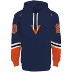 personalized virginia cavaliers striped sleeves blue hoodie best selling