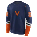 personalized virginia cavaliers striped sleeves blue hoodie best selling