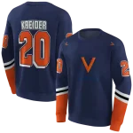 personalized virginia cavaliers striped sleeves blue hoodie best selling