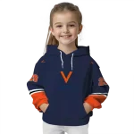 personalized virginia cavaliers striped sleeves blue hoodie best selling