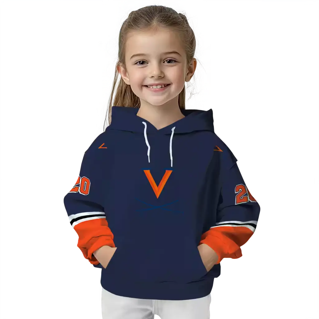 personalized virginia cavaliers striped sleeves blue hoodie top rated personalized virginia cavaliers striped sleeves blue hoodie top rated