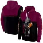 personalized virginia tech hokies baby groot maroon black hoodie best selling