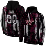 personalized virginia tech hokies distressed flag maroon black hoodie best selling