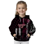 personalized virginia tech hokies distressed flag maroon black hoodie best selling
