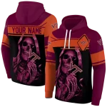 personalized virginia tech hokies grim reaper maroon black hoodie best selling