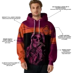 personalized virginia tech hokies grim reaper maroon black hoodie best selling