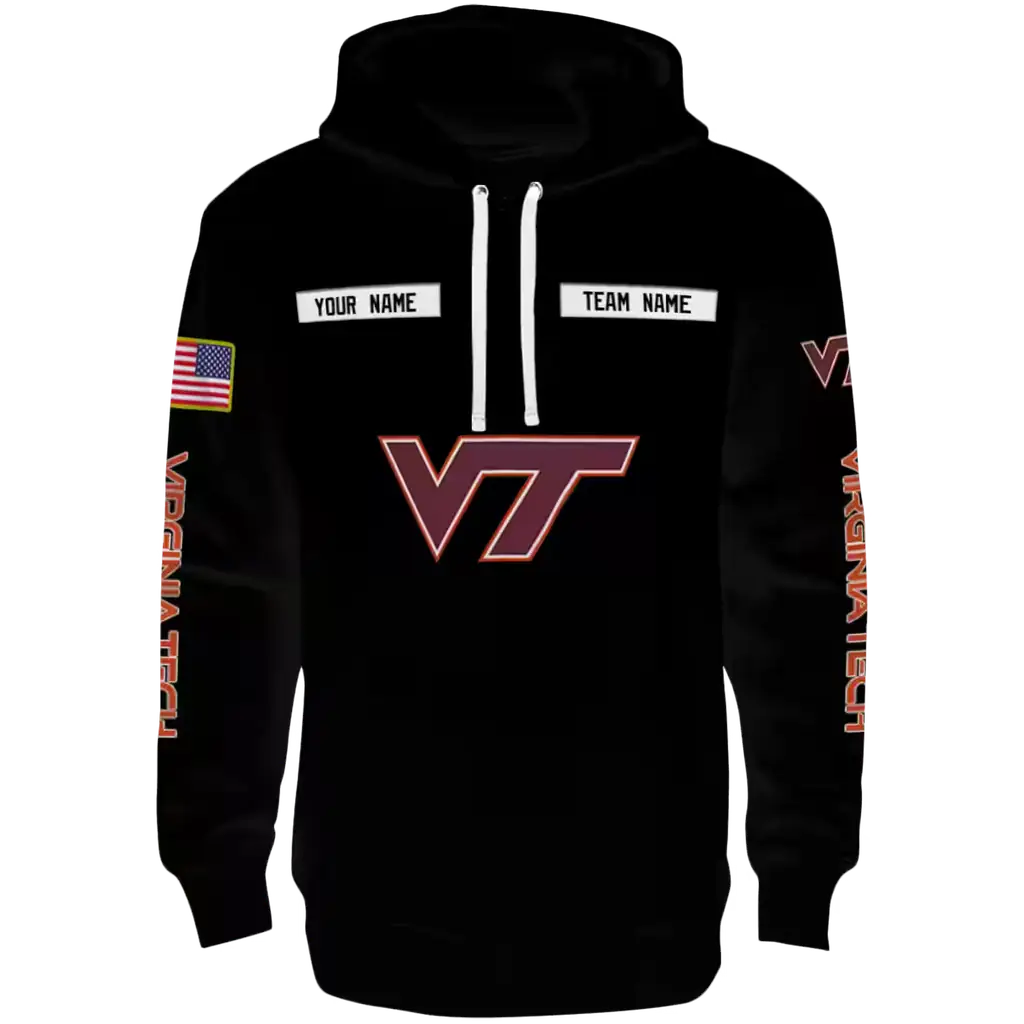 personalized virginia tech hokies punisher skull black hoodie best selling personalized virginia tech hokies punisher skull black hoodie best selling