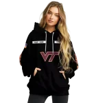personalized virginia tech hokies punisher skull black hoodie best selling