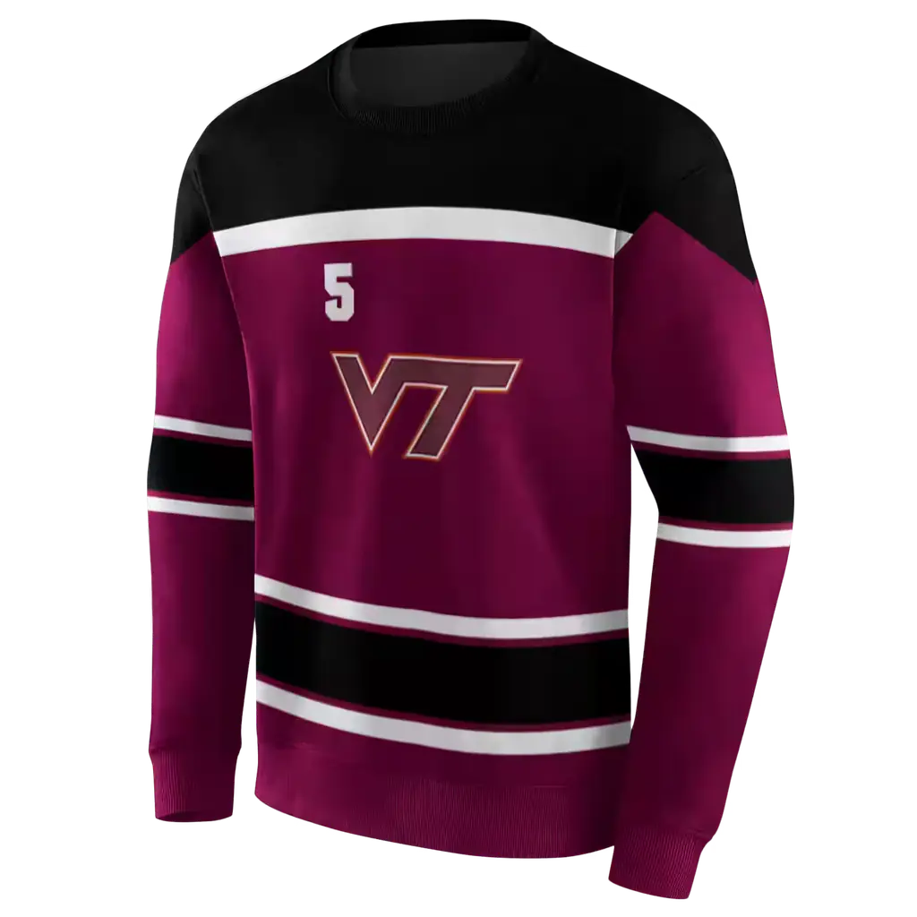 personalized virginia tech hokies striped pattern maroon hoodie new arrival personalized virginia tech hokies striped pattern maroon hoodie new arrival