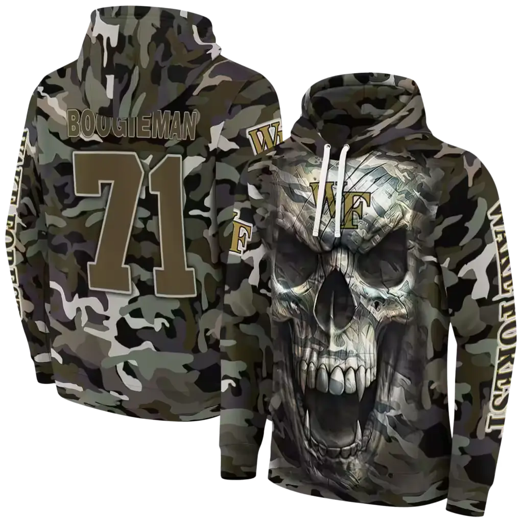 personalized wake forest demon deacons camo skull hoodie fashion forward personalized wake forest demon deacons camo skull hoodie fashion forward