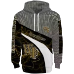 personalized wake forest demon deacons hexagonal mesh gold black gray hoodie best selling