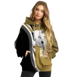 personalized wake forest demon deacons peeking snoopy gold hoodie best selling