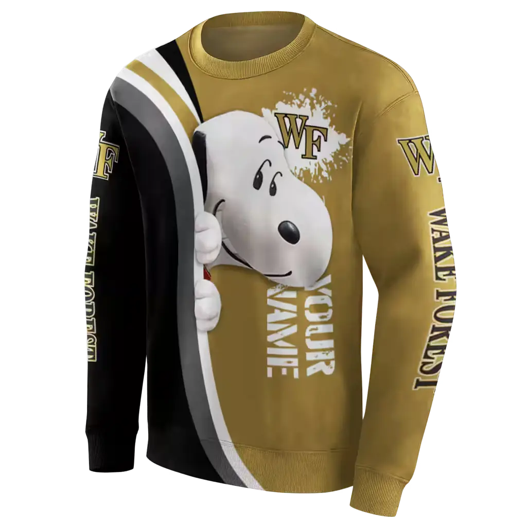 personalized wake forest demon deacons peeking snoopy gold hoodie new arrival personalized wake forest demon deacons peeking snoopy gold hoodie new arrival