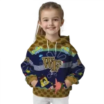 personalized wake forest demon deacons spongebob patrick star gold navy hoodie best selling