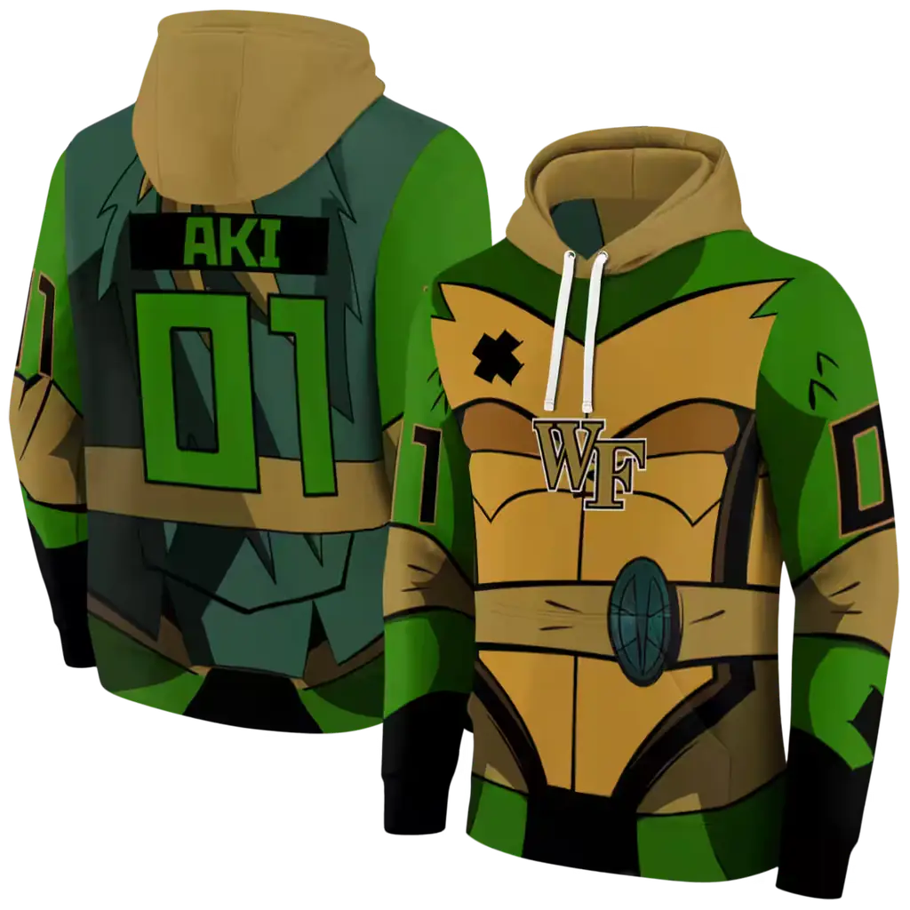 personalized wake forest demon deacons superhero armor gold green hoodie fashion forward personalized wake forest demon deacons superhero armor gold green hoodie fashion forward