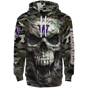 personalized washington huskies camo skull hoodie best selling