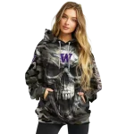 personalized washington huskies camo skull hoodie best selling