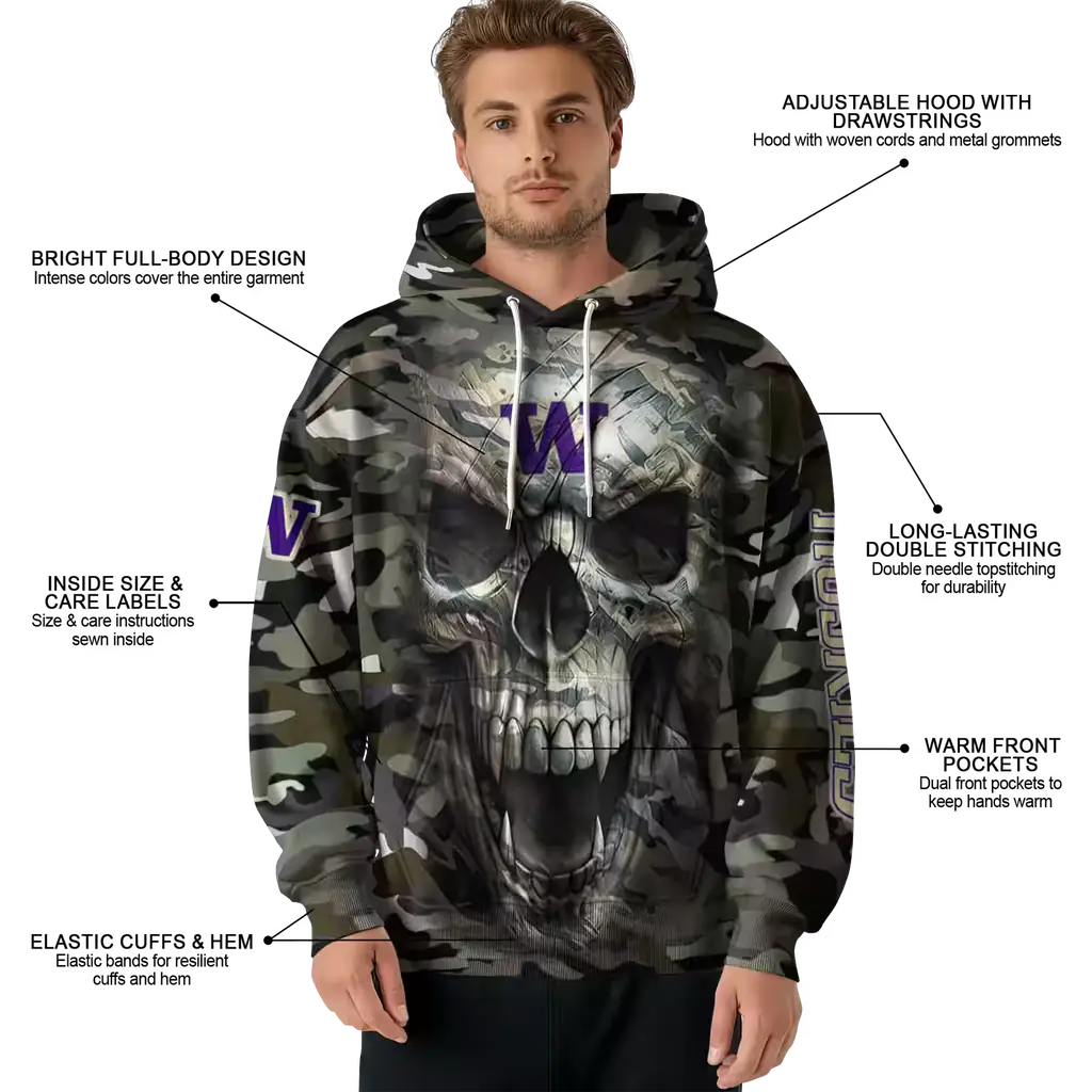personalized washington huskies camo skull hoodie latest model personalized washington huskies camo skull hoodie latest model