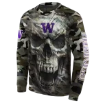 personalized washington huskies camo skull hoodie best selling