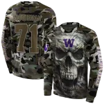 personalized washington huskies camo skull hoodie best selling