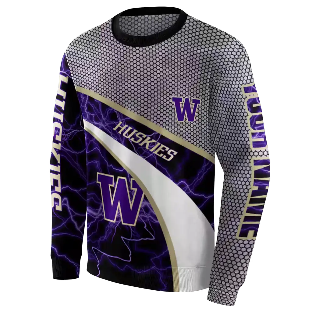 personalized washington huskies hexagonal mesh purple black gray hoodie new arrival personalized washington huskies hexagonal mesh purple black gray hoodie new arrival
