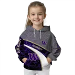personalized washington huskies hexagonal mesh purple black gray hoodie best selling