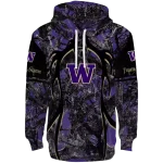 personalized washington huskies hunting theme purple black hoodie best selling