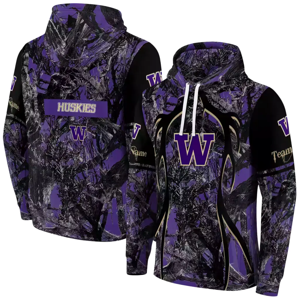 personalized washington huskies hunting theme purple black hoodie fashion forward personalized washington huskies hunting theme purple black hoodie fashion forward