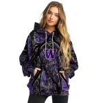 personalized washington huskies hunting theme purple black hoodie best selling