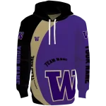 personalized washington huskies minimalist design purple black hoodie best selling