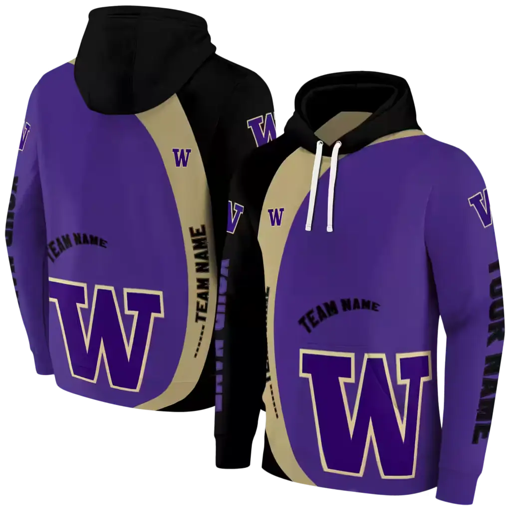personalized washington huskies minimalist design purple black hoodie fashion forward personalized washington huskies minimalist design purple black hoodie fashion forward