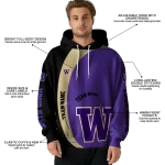 personalized washington huskies minimalist design purple black hoodie best selling