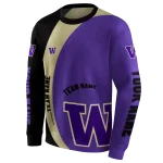 personalized washington huskies minimalist design purple black hoodie best selling