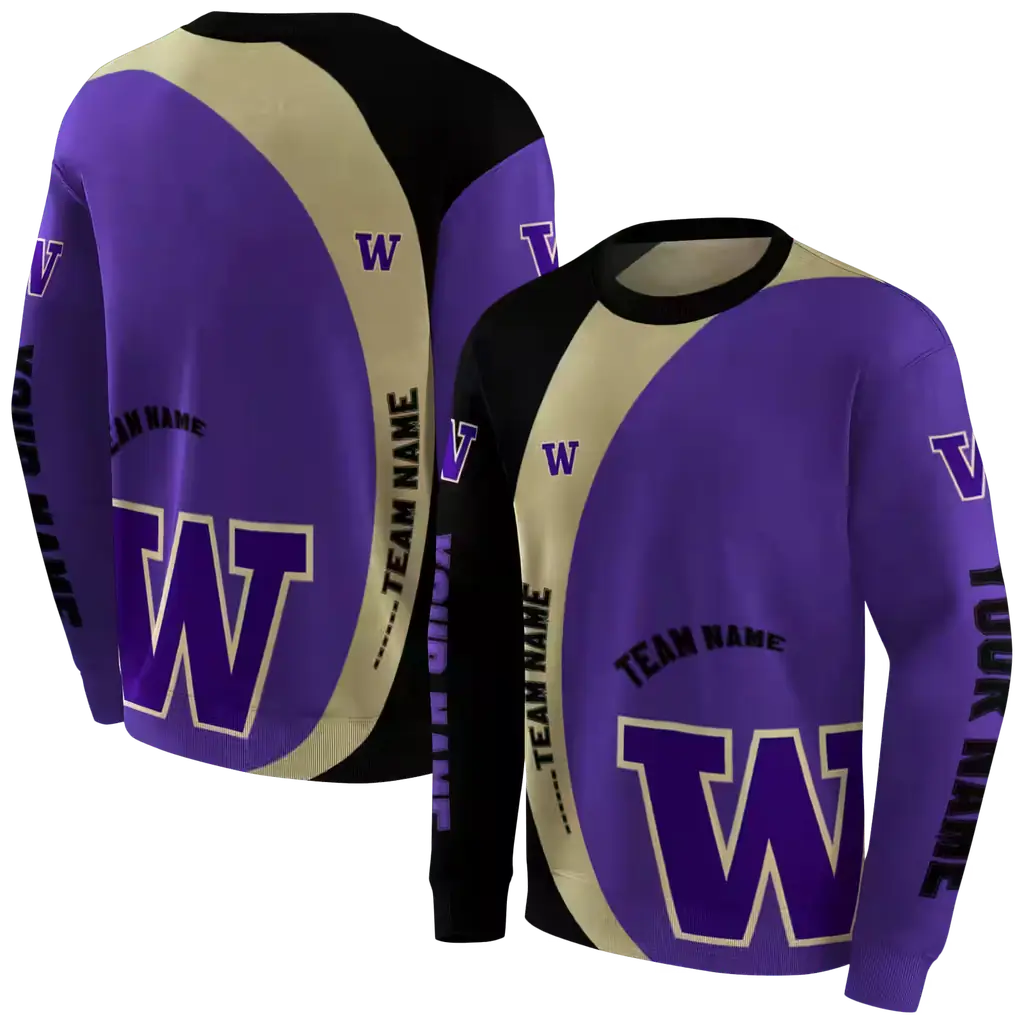 personalized washington huskies minimalist design purple black hoodie premium grade personalized washington huskies minimalist design purple black hoodie premium grade