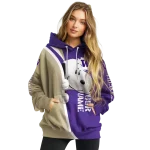 personalized washington huskies peeking snoopy purple hoodie best selling
