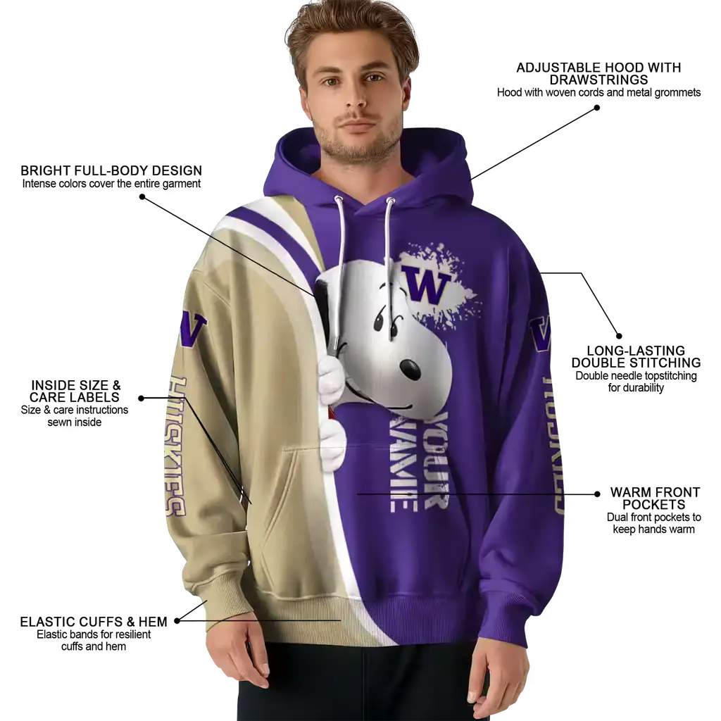 personalized washington huskies peeking snoopy purple hoodie latest model personalized washington huskies peeking snoopy purple hoodie latest model