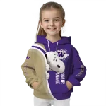 personalized washington huskies peeking snoopy purple hoodie best selling