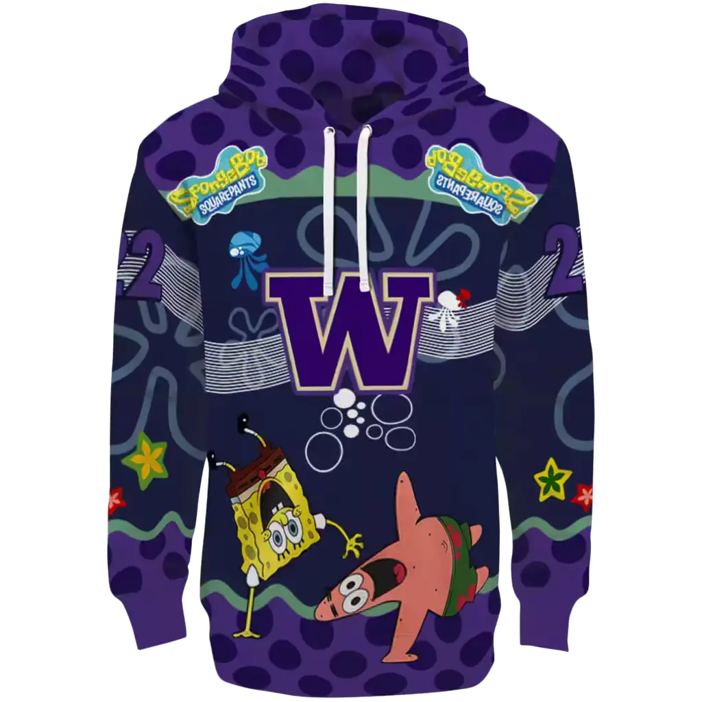 personalized washington huskies spongebob patrick star purple navy hoodie best selling personalized washington huskies spongebob patrick star purple navy hoodie best selling